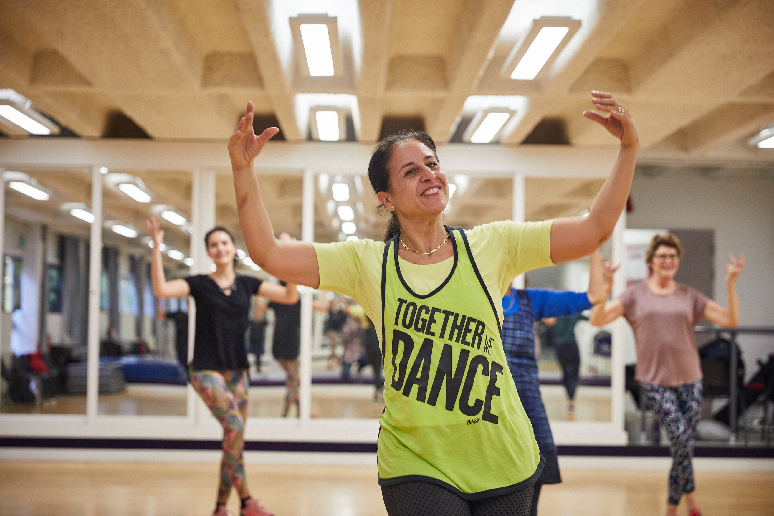 Students in a dance studio